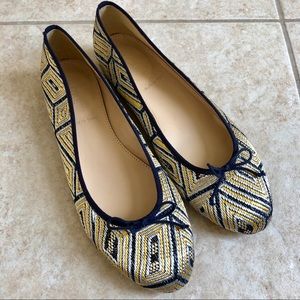 Kiki Raffia Ballet Flats J. Crew Size 7